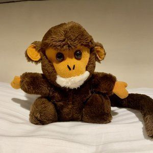 R. Dakin & Co Vintage 1973 8” Plush Brown Monkey w/ 12” Tail